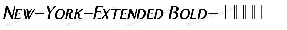 New-York-Extended Bold字体转换